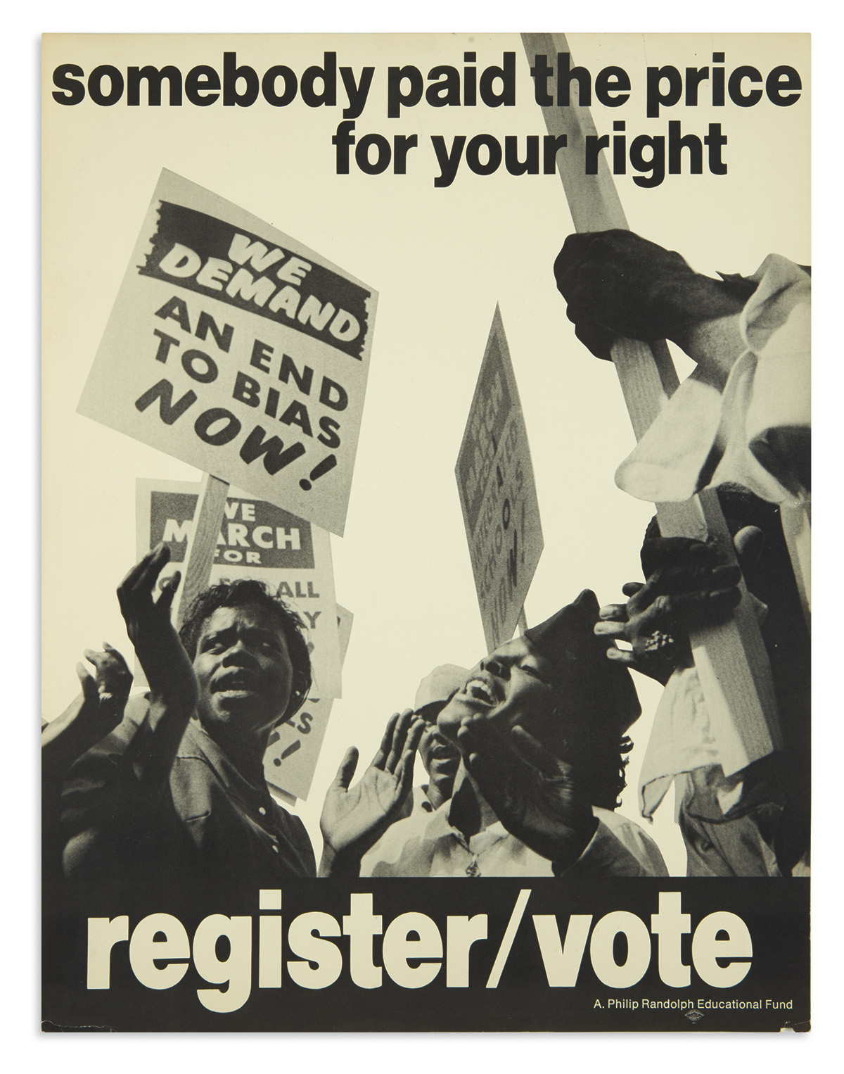 (CIVIL RIGHTS.) Pair of voting rights posters from A. Philip Randolph Educational Fund.